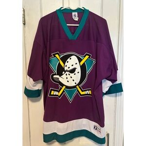 Anaheim Mighty Ducks jersey style shirt. Adult size XL. Logo 7 brand